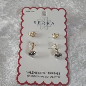 ✨️🩶NWT STUNNING SERRA 2PC SET OF CHARMING EARRINGS/ NICKEL FREE✨️🩶